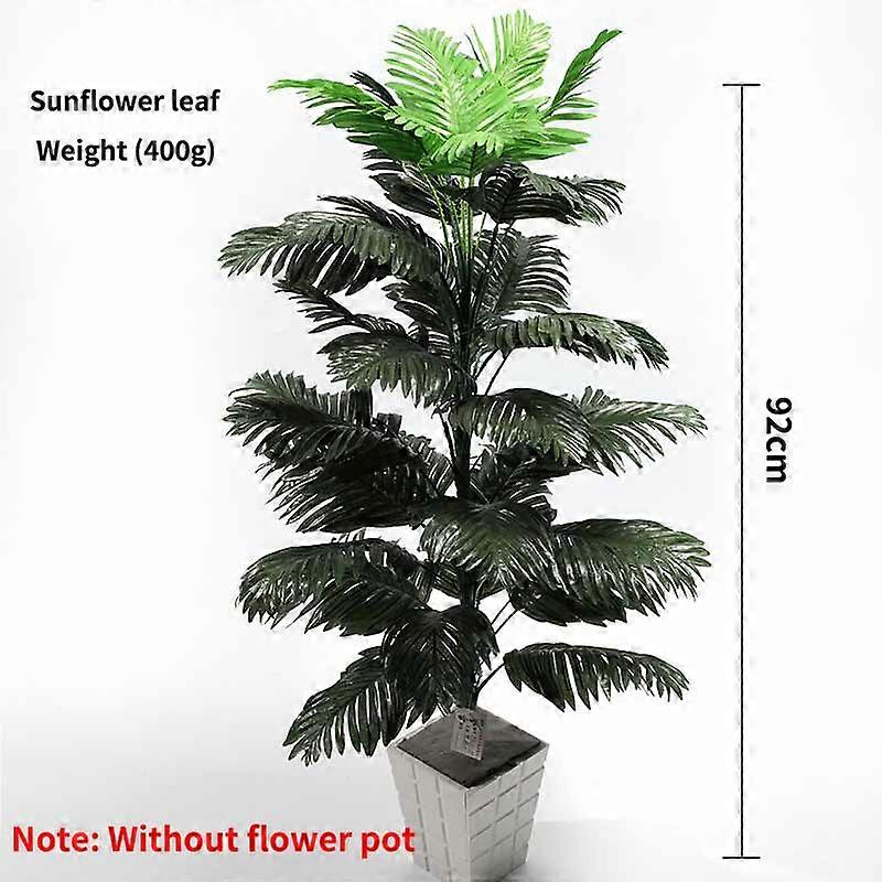 90cm Large Artificial Plants Tropical Palm Tree Branch Floor Silk Palm Leaf Wedding Home Garden Room Office Bedroom Balcony Deco