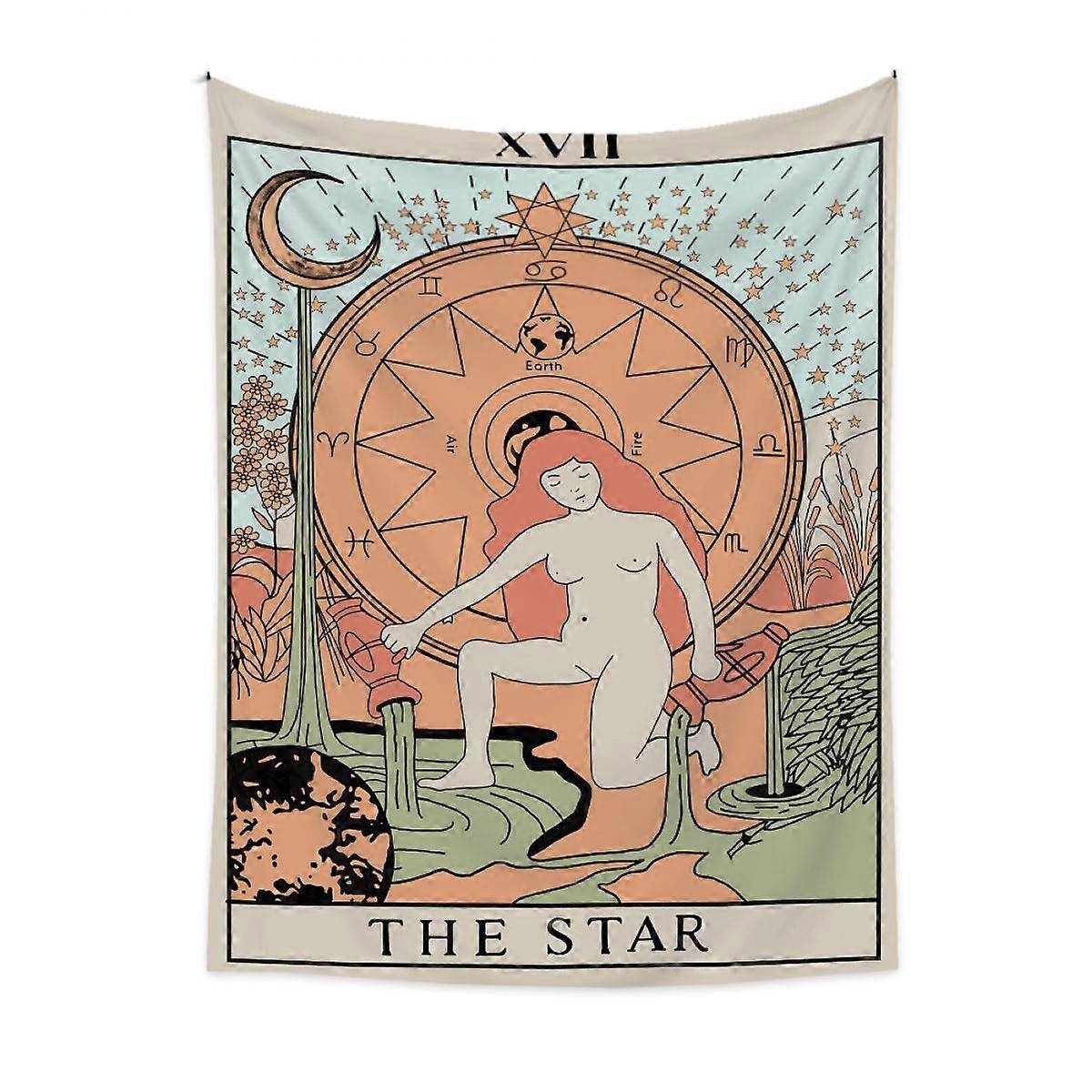 Wekity Bohemian Tapestry Estetisk Konst Hem Bakgrund Tyg Prydnad Gåva Tarot Gobeläng Vardagsrum Sovrum Prydnad (QY414-1, 59 X 79 tum)