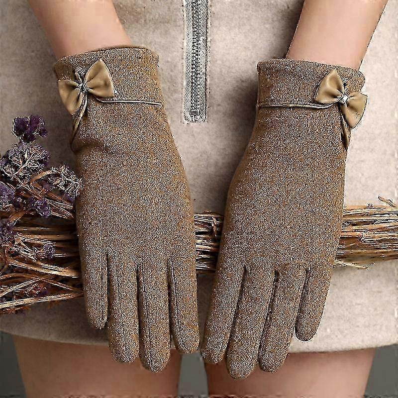 Winter Damen Warm Bow Handschuhe
