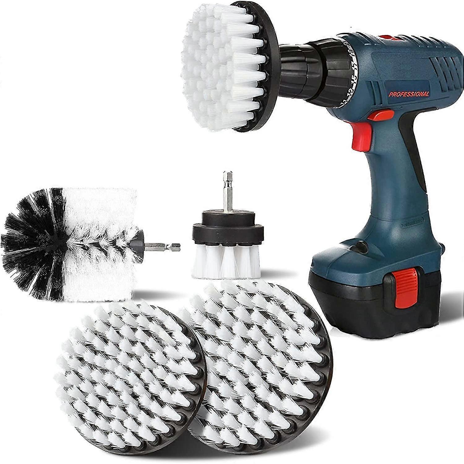 2024 4 pezzi Spazzola per la pulizia del trapano, spazzola rotante 2 