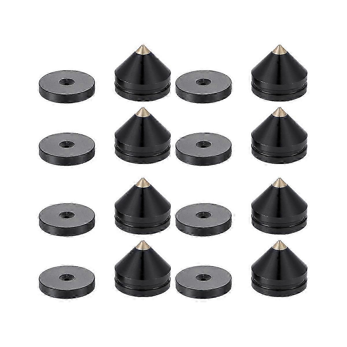 8 مجموعة المتكلم الوقوف قدم القدم الوسادة سبائك الألومنيوم المعادن المسامير مخروط الطابق القدم مسمار