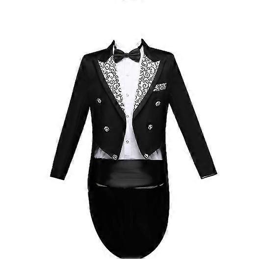 Men's Slim Fit Suit Set 4 Piece Solid Notched Lapel Tuxedo Jacket