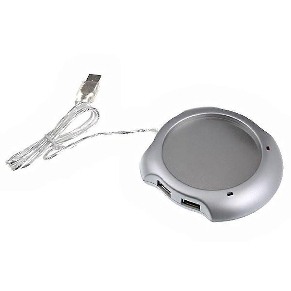 USB Kupa Kahve Fincanı Çay Fincanı Isıtıcı Pedi ile 4 Bağlantı Noktalı HUB Office PC Dizüstü Bilgisayar