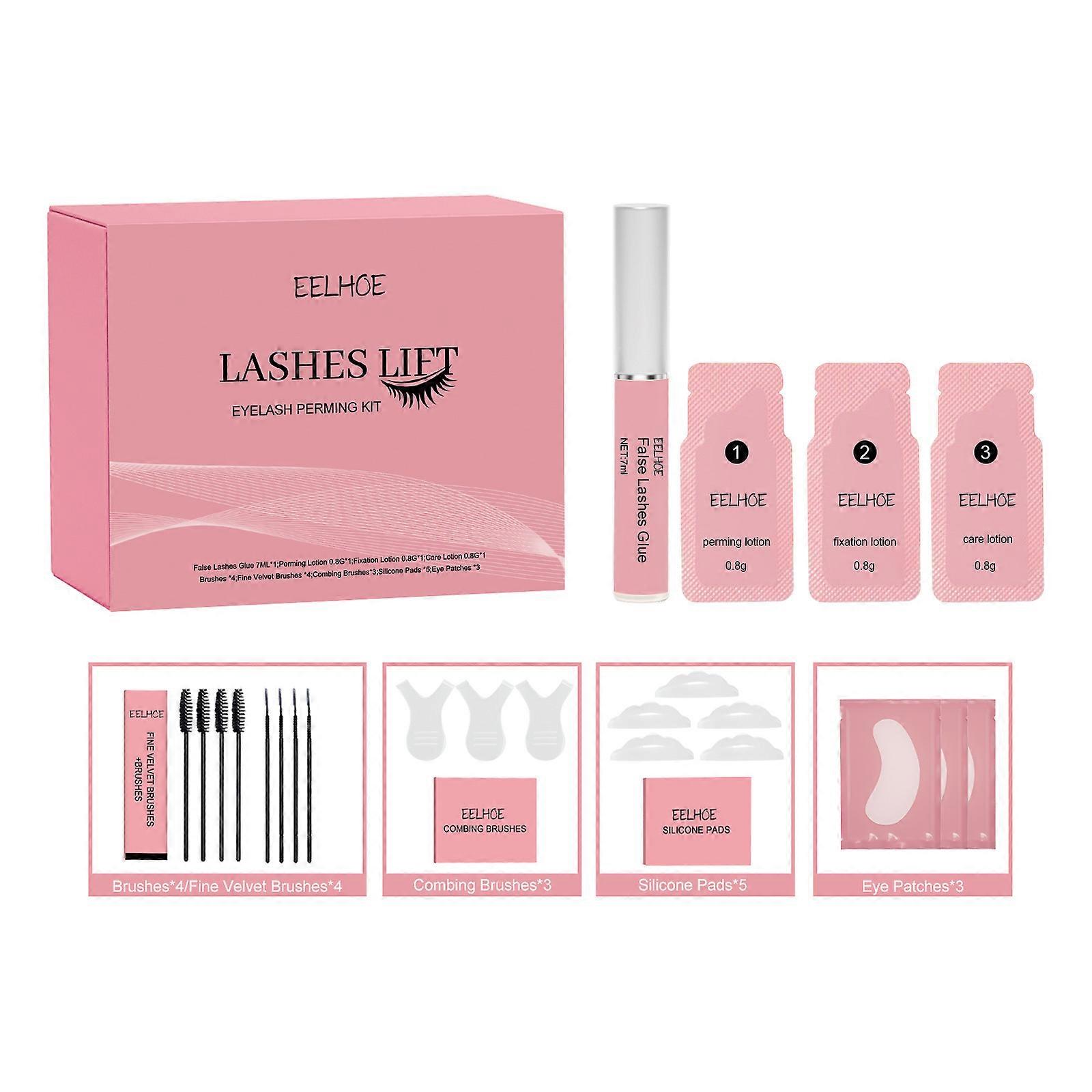 Kit de lifting des cils - Set complet pour le lifting des cils - Finition facile à appliquer et durable - Ensemble de recourburement des cils à la maison