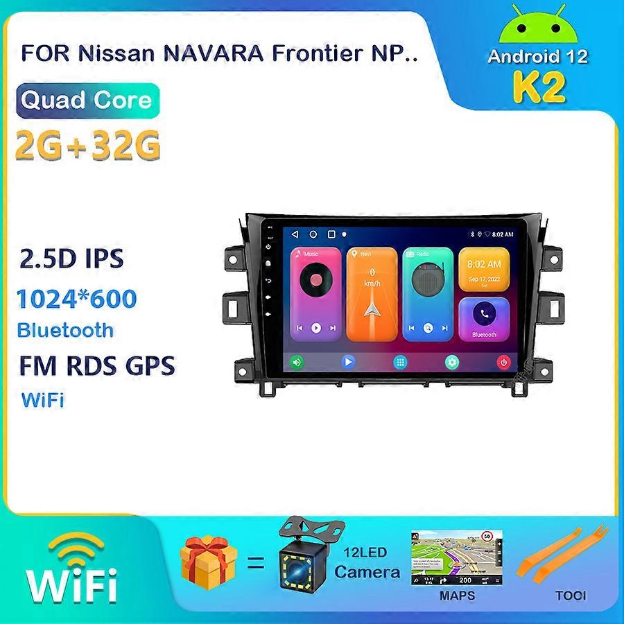 Android 12 2Din Car radio Multimedia For Nissan NAVARA Frontier NP 300 2011-2016 Car Player Navigation GPS Radio