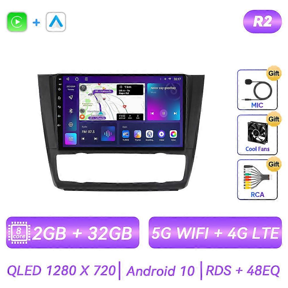 For BMW 1 Series E81 E82 E87 E88 AT 2004 - 2012 Android Car Radio Multimedia Player GPS Navigation QLED Touch Screen Carplay