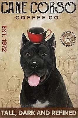LINCMAN Cane Corso Retro Metal Tin Sign Dog Art Retro Poster Affiche de chambre à coucher Salle de b