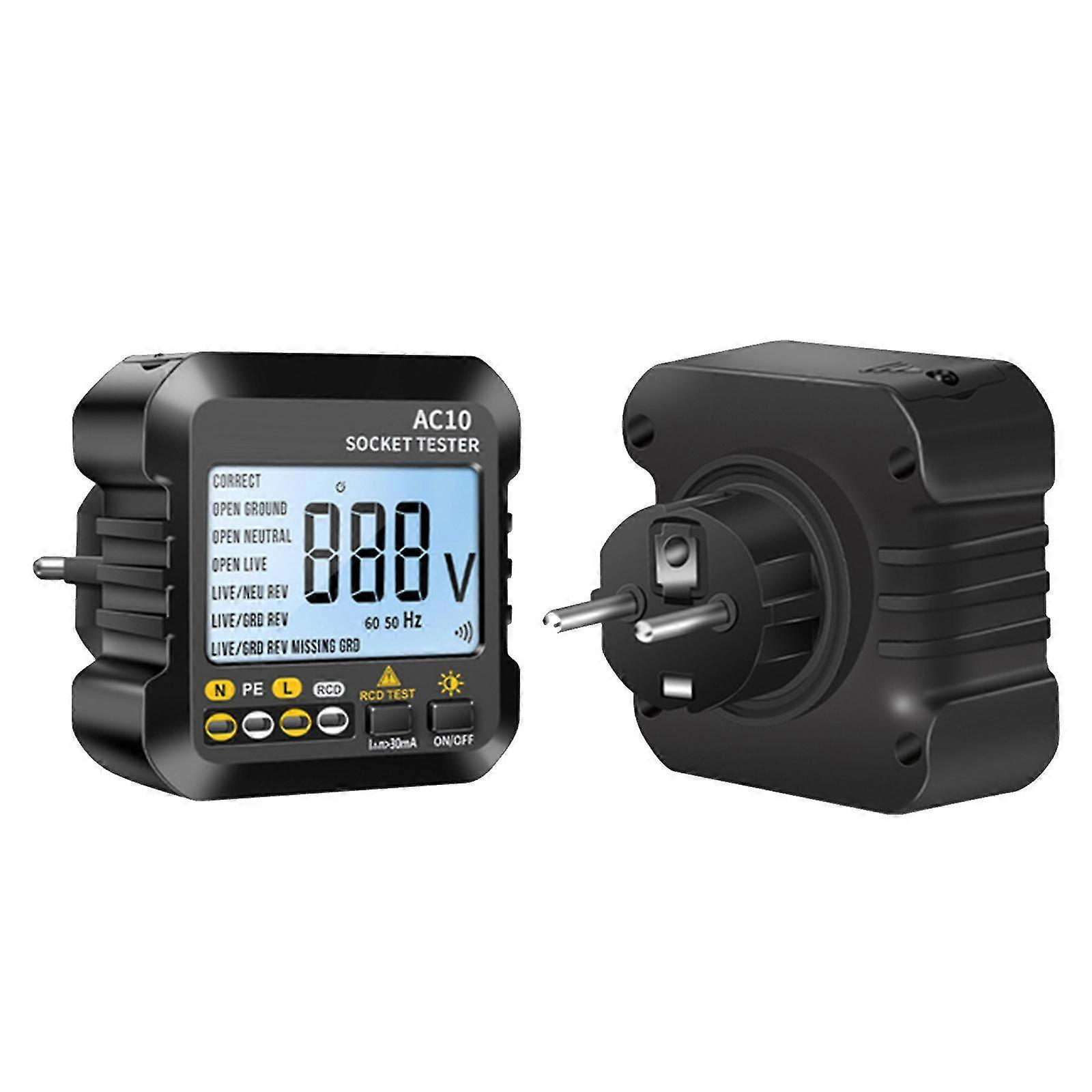 Ac10 Socket Tester Plug Detector Zero Line Plug Polarity Phase Check Detector