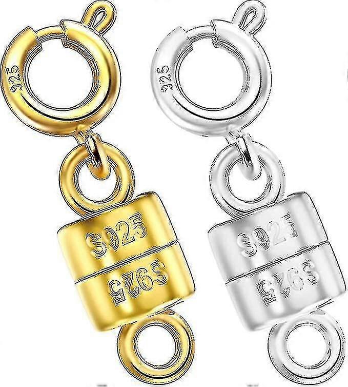 Mágneses nyaklánc kapcsok és záróelemek S925 Mini ékszer kapocs csatlakozó karkötőkhöz Lánchosszabbító