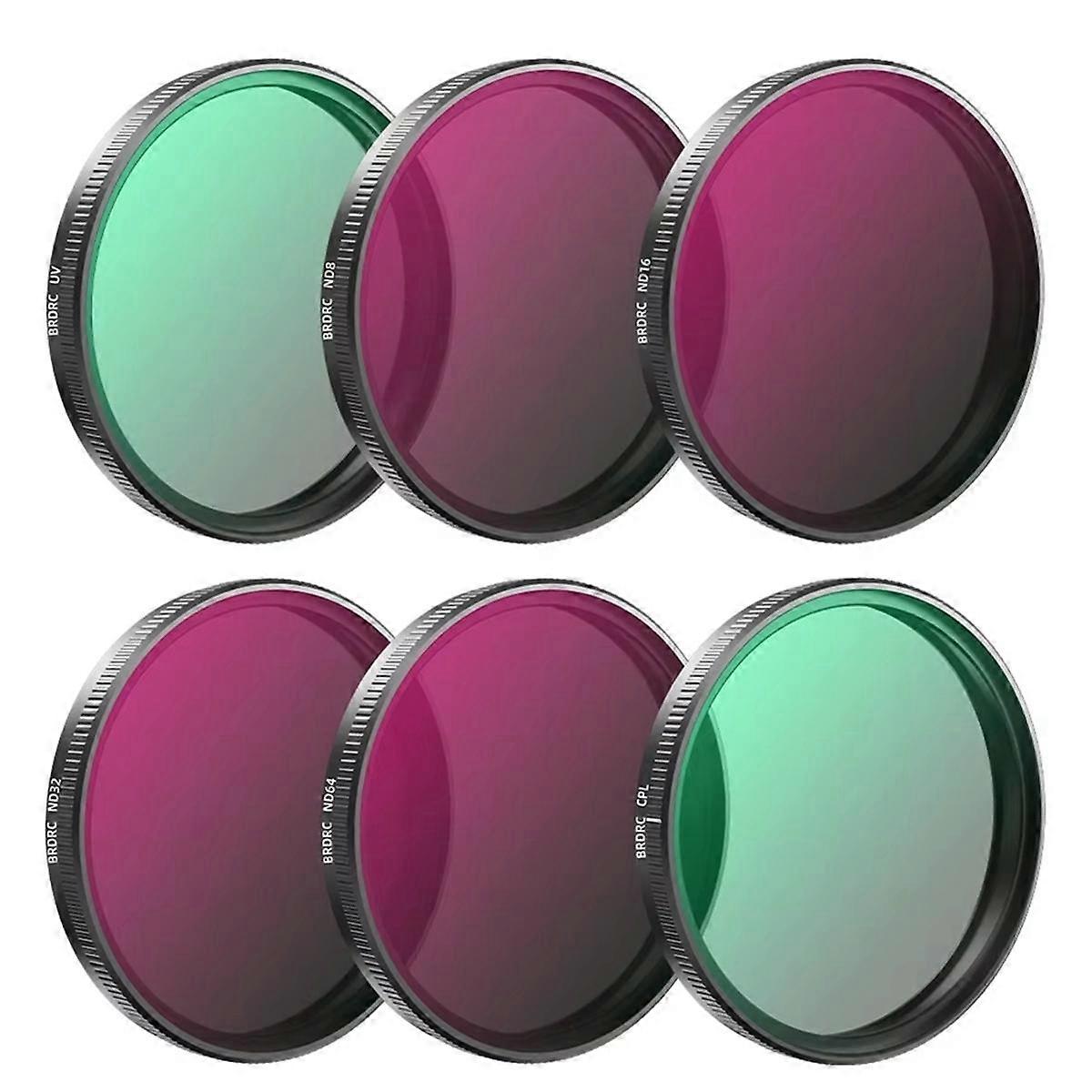 Lens Filter Kit for Action 5 Pro/4/3 Camera Lens Filter Kit CPL UV ND8 ND16 ND32 ND64 Optical Glass