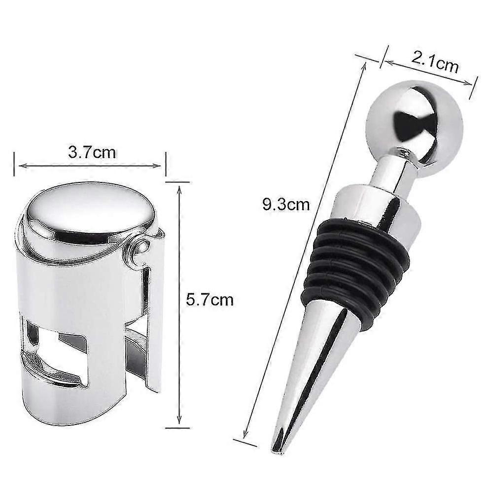 2 stycken flaskpropp och 2 stycken champagneflaskpropp