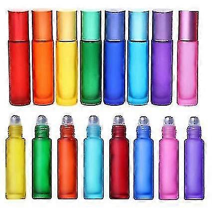 Färgglada 10pc Glas Massage Roller Flaskor Rör