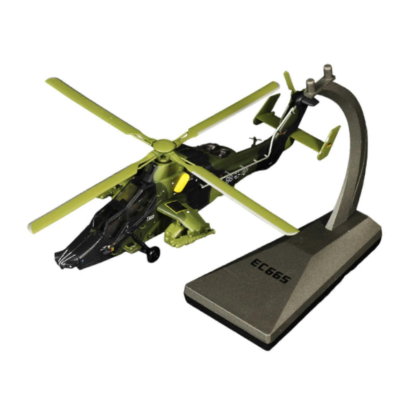 1:72 EC665 Diecast Helicopter Model with Base for Bookshelf Cafes Livingroom
