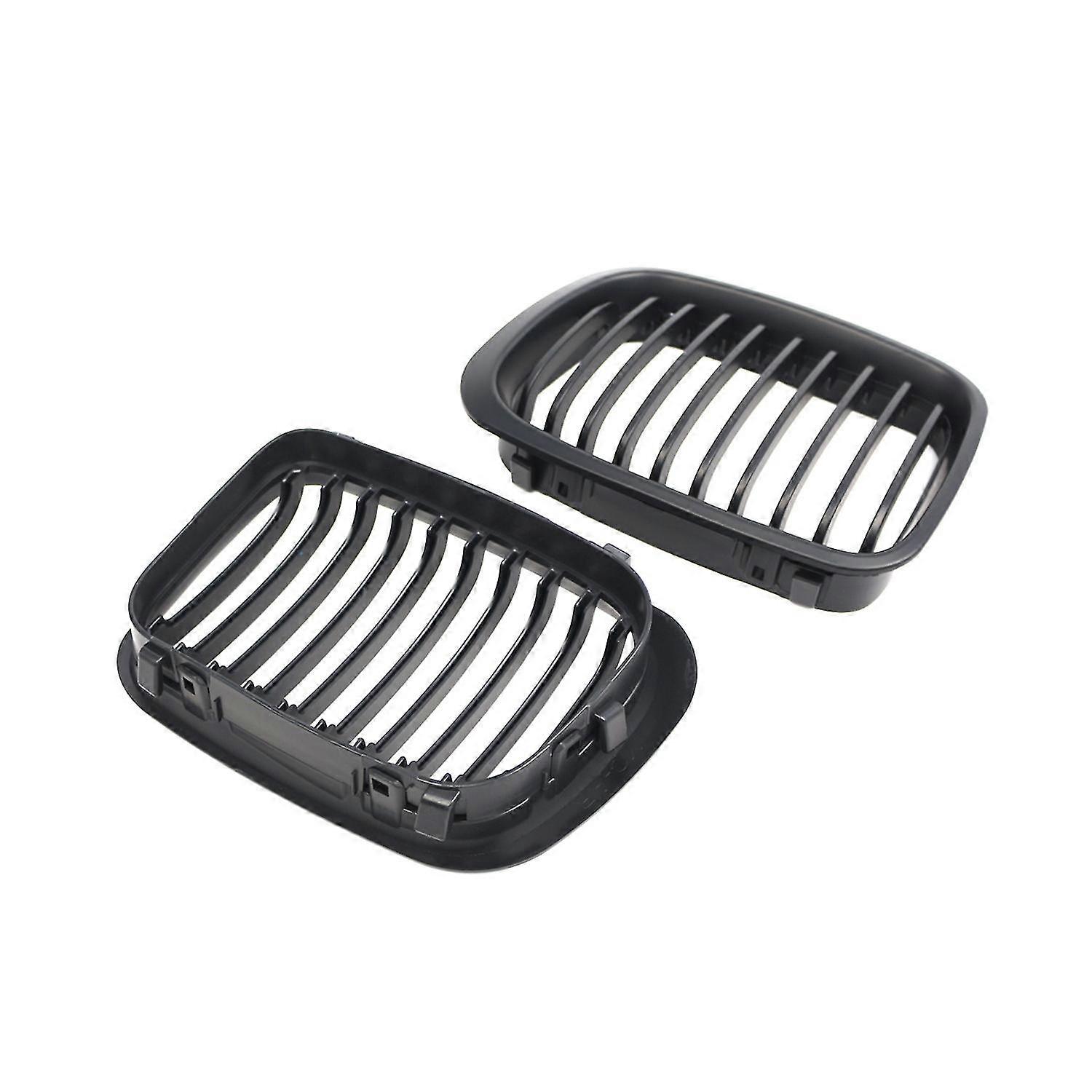 2Pcs Matte Black Front Grille for BMW E46 3 Series 4 Door 1998-2001