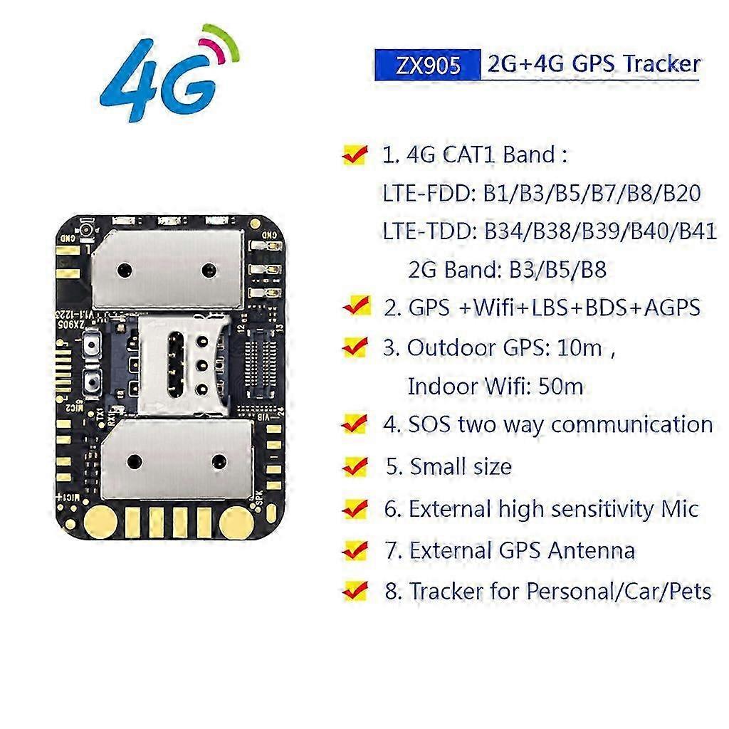 GPS Tracking Real Time Locator GSM Tracker Relay 2G + 4G GPS Tracker Chip