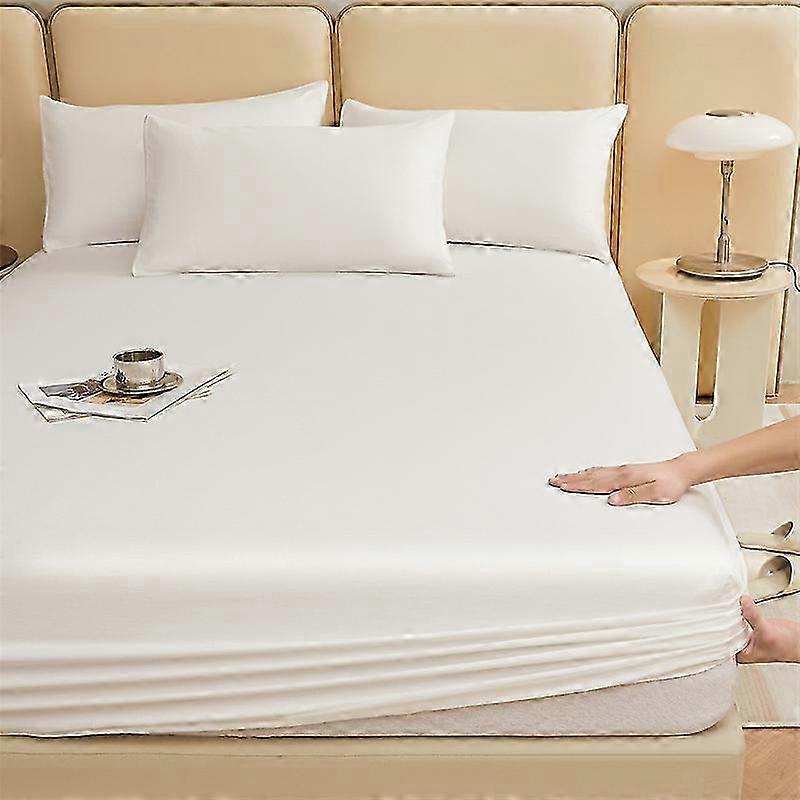 Fitted sheet 180x200 cm flat sheet, height 5-28 cm Suitable for fitted sheet (White)