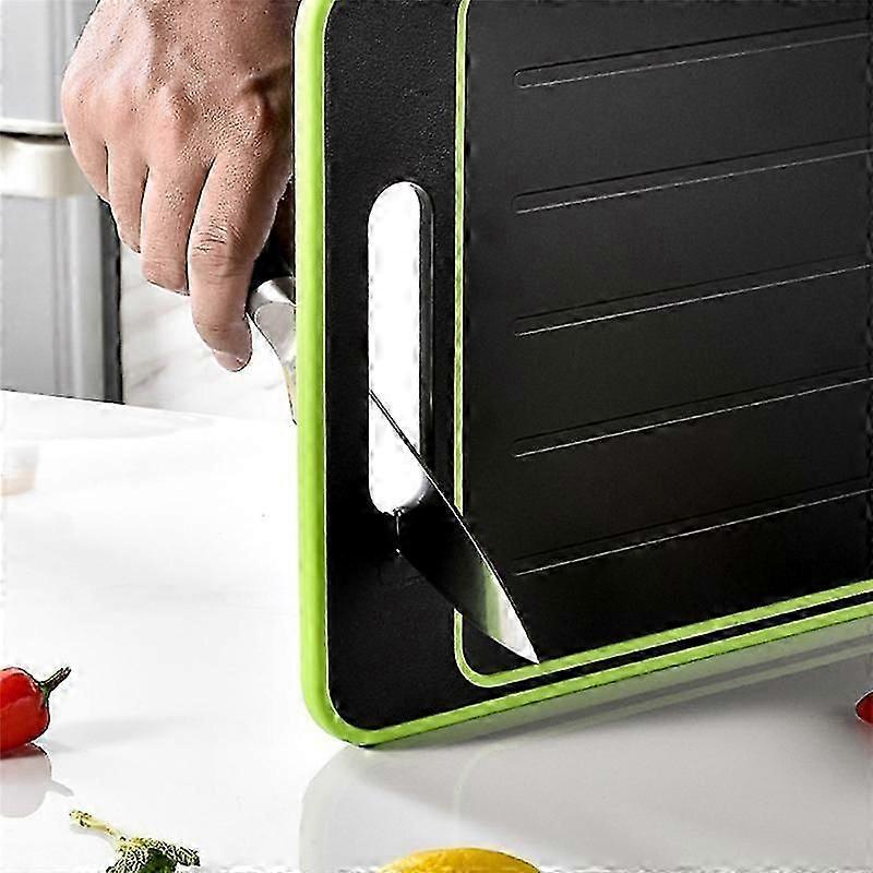 Chopping Board With Defrosting Function - Twin Pack - 3x Faster -with Integrated Knife Sharpener An