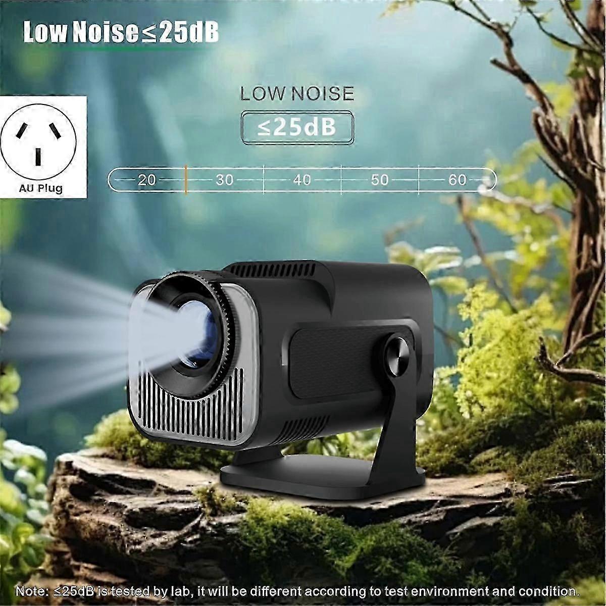 Hy320 Mini Native 720p Android 11 Projector 200ansi Wifi6 Bt5.0 Cinema Outdoor Portable 180 Rotable Projectorau Plug