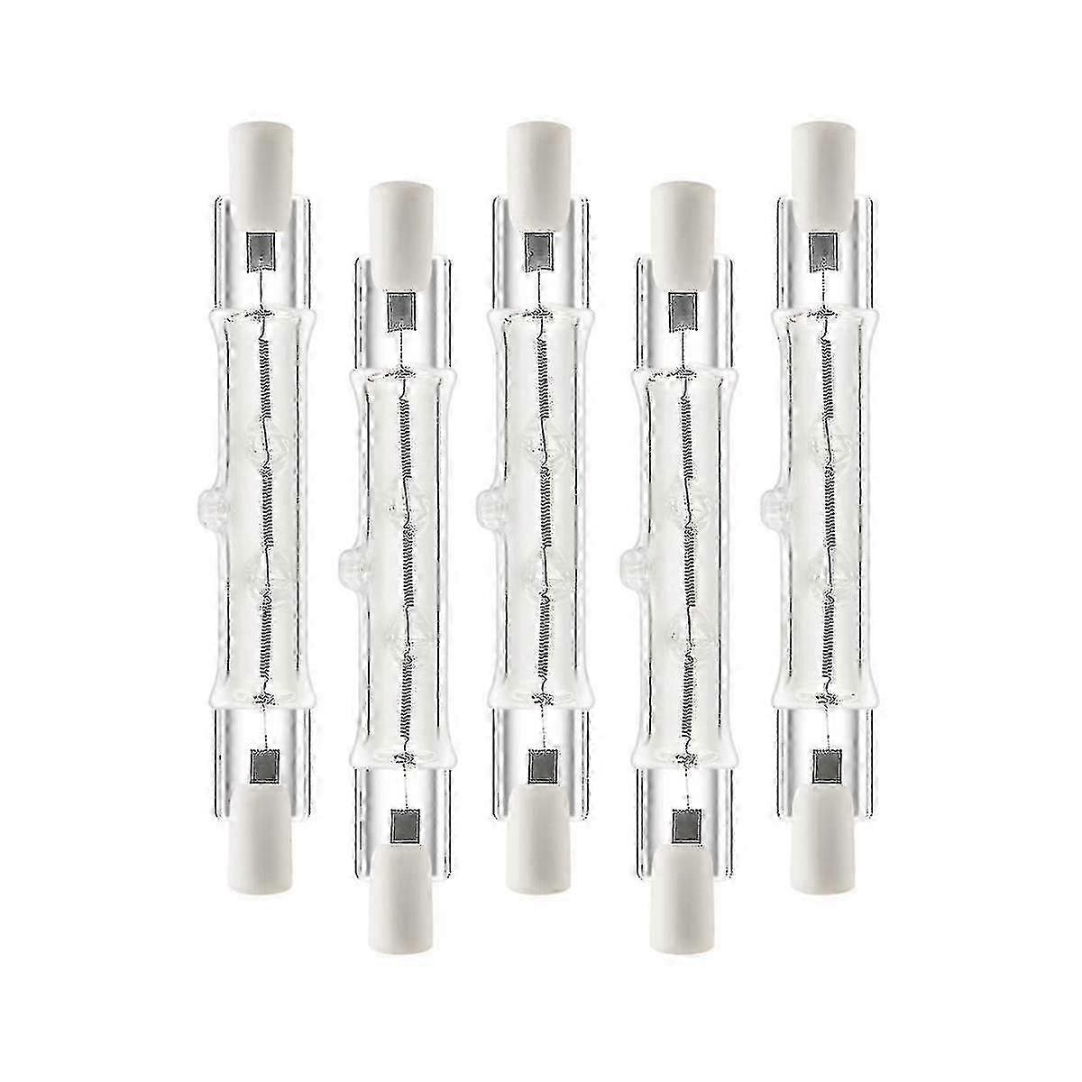 5 عبوات R7s 118 مم 300 واط 230 فولت ، R7s لمبة إضاءة خطية هالوجين ، مصباح هالوجين قابل للتعتيم متوافق مع سلبيات