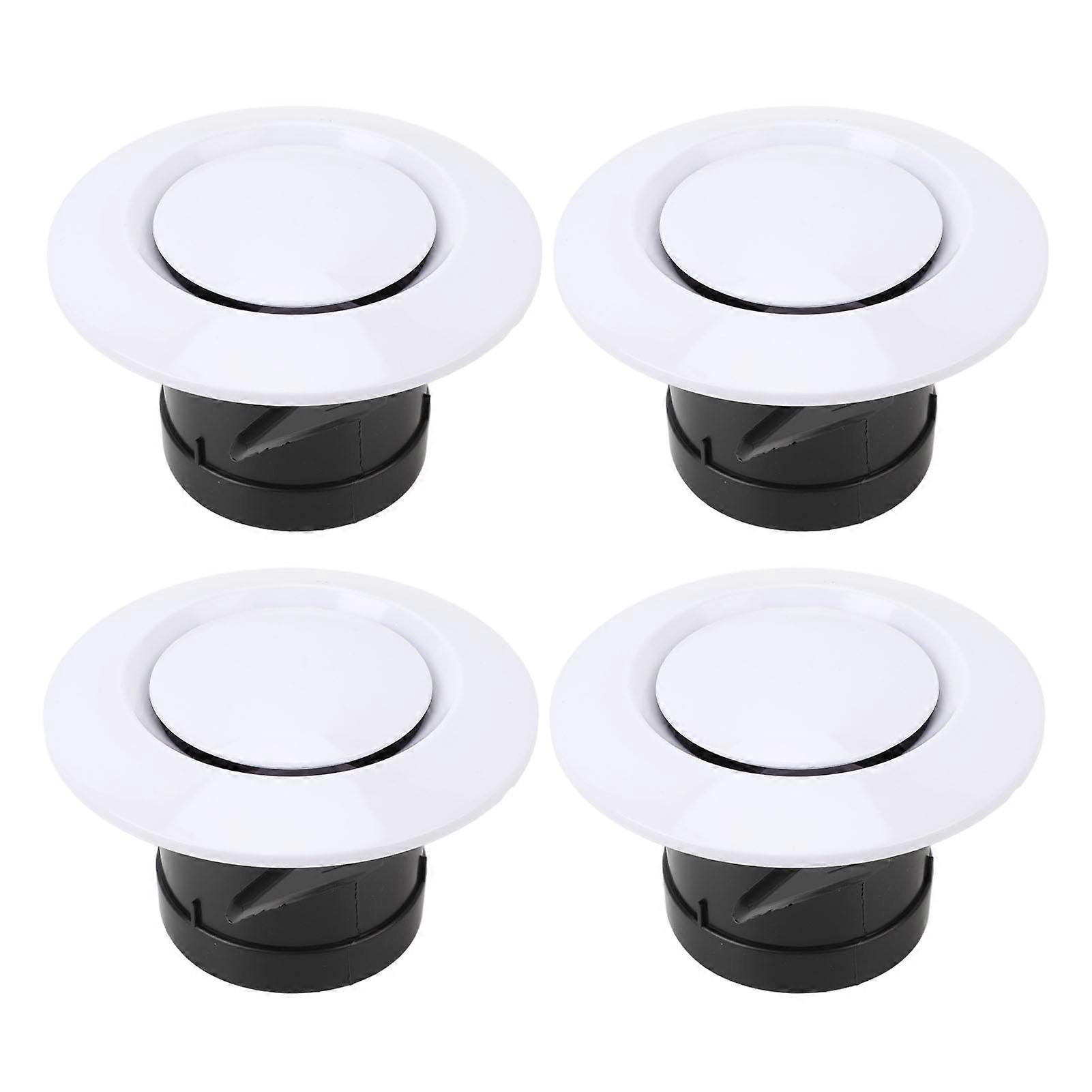 4PCS 68mm Adjustable Soffit Vent Cover Adjustable ABS Round Ceiling Diffuser for RVs Campers Trailers Boats