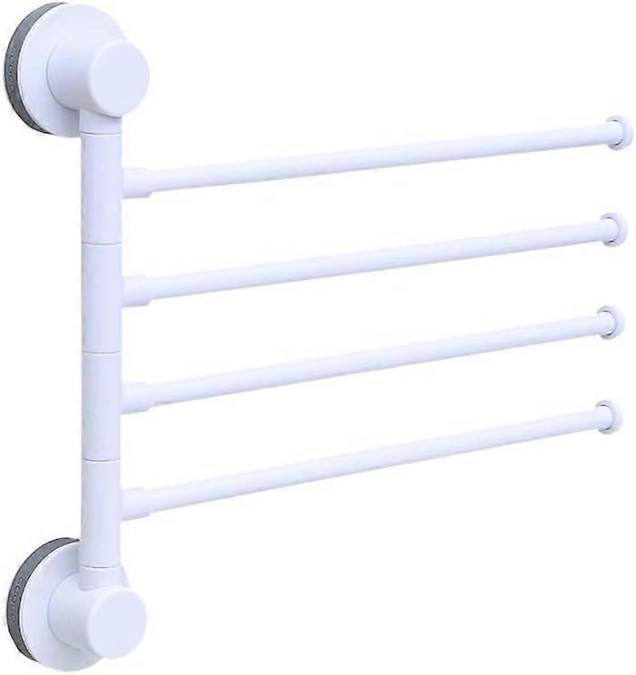 4-vartinen seinälle asennettava kääntyvä pyyheteline, taitettava pyyheteline, 180° pyörivä pyyhekuivain kylpyhuonekeittiöön (harmaa)