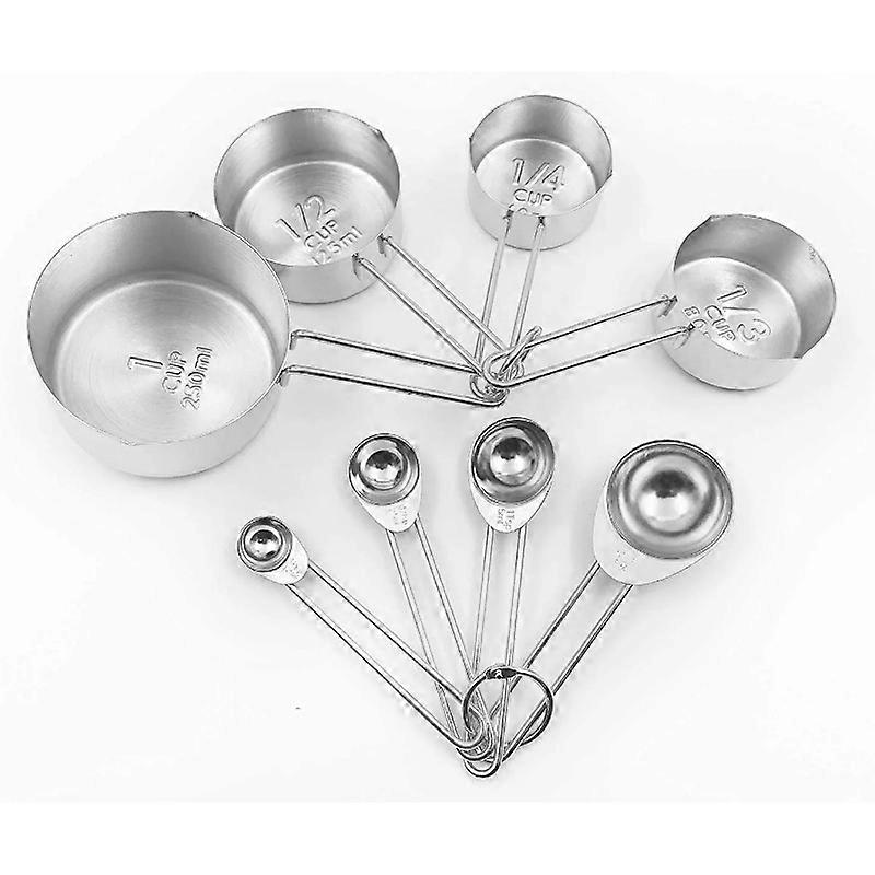 8 Pcs Measuring Cups And Measuring Spoons, Stackable