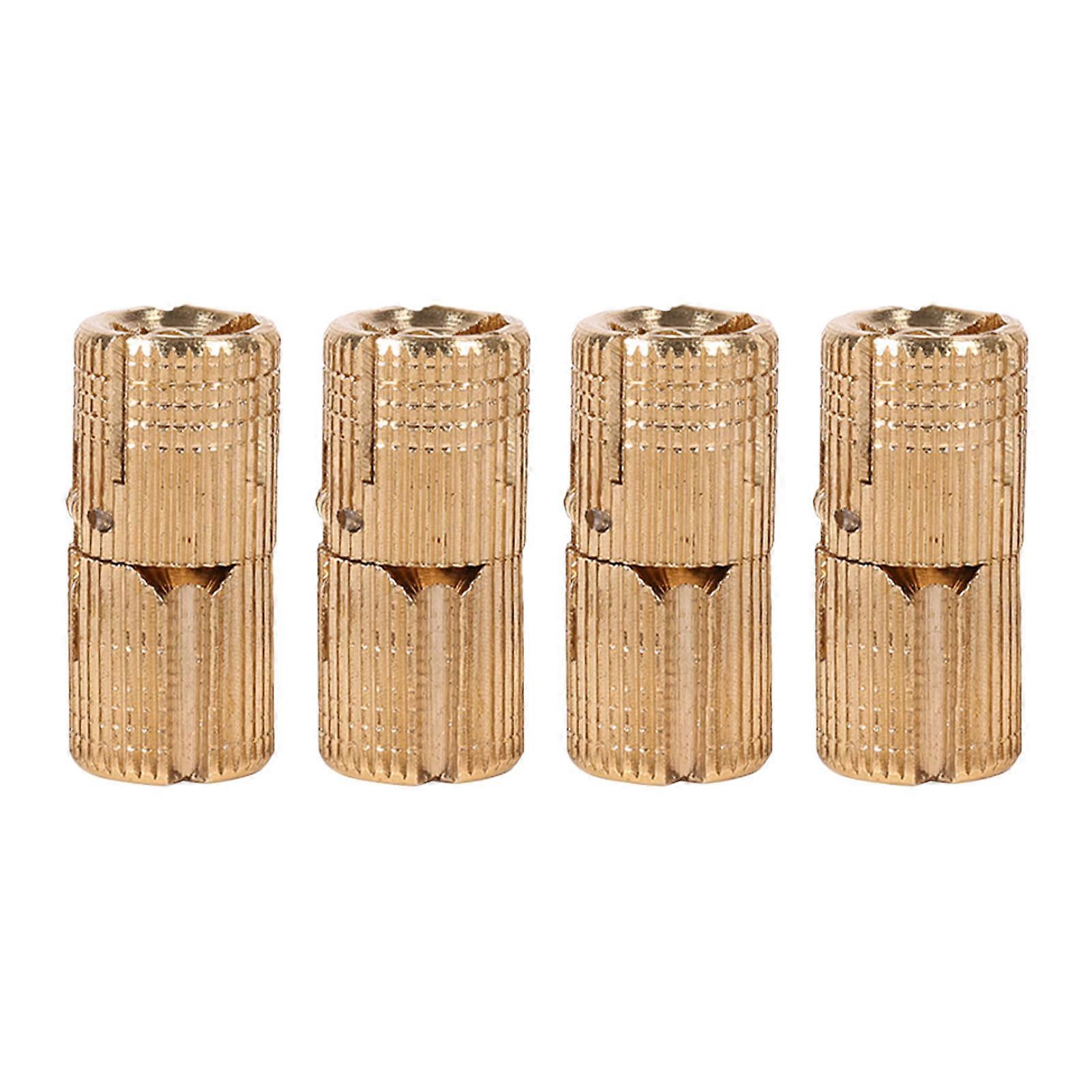 4pcs/pack Copper Cabinet Door Concealed Barrel Hinge for Worktops DIY Project 10mm