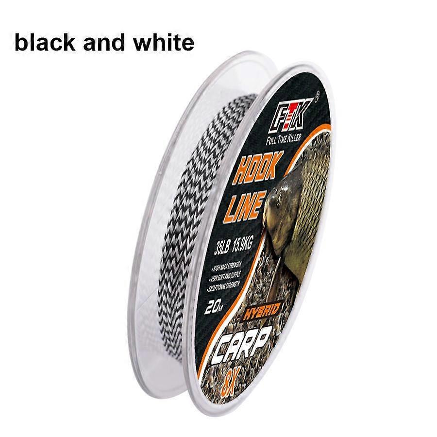 20m Carp Fishing Line Braided Leadless Core Carp Front Leader Camouflage Green Mainline Lead Core for Carp Fishing Sets Chod Helicopter Fishing Sets