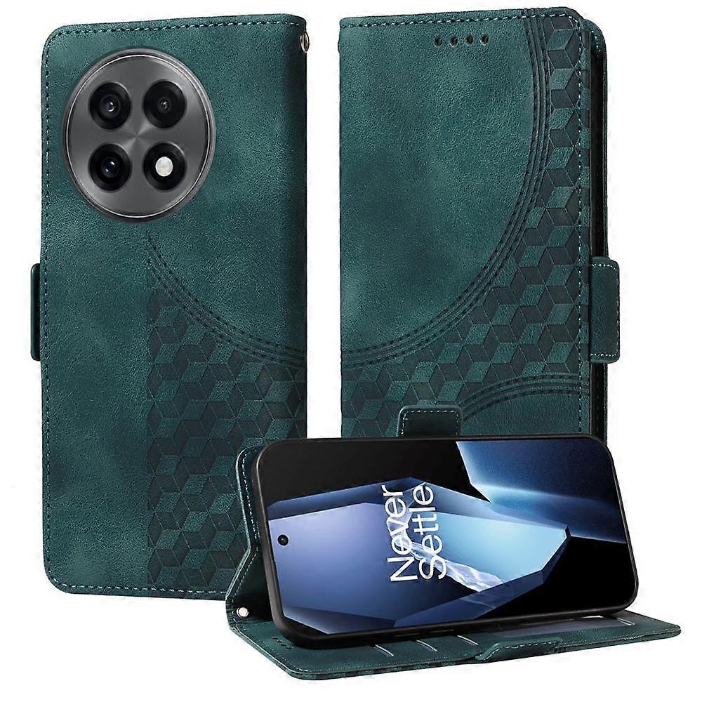 Embossed Rhombus Starry Leather Phone Case
