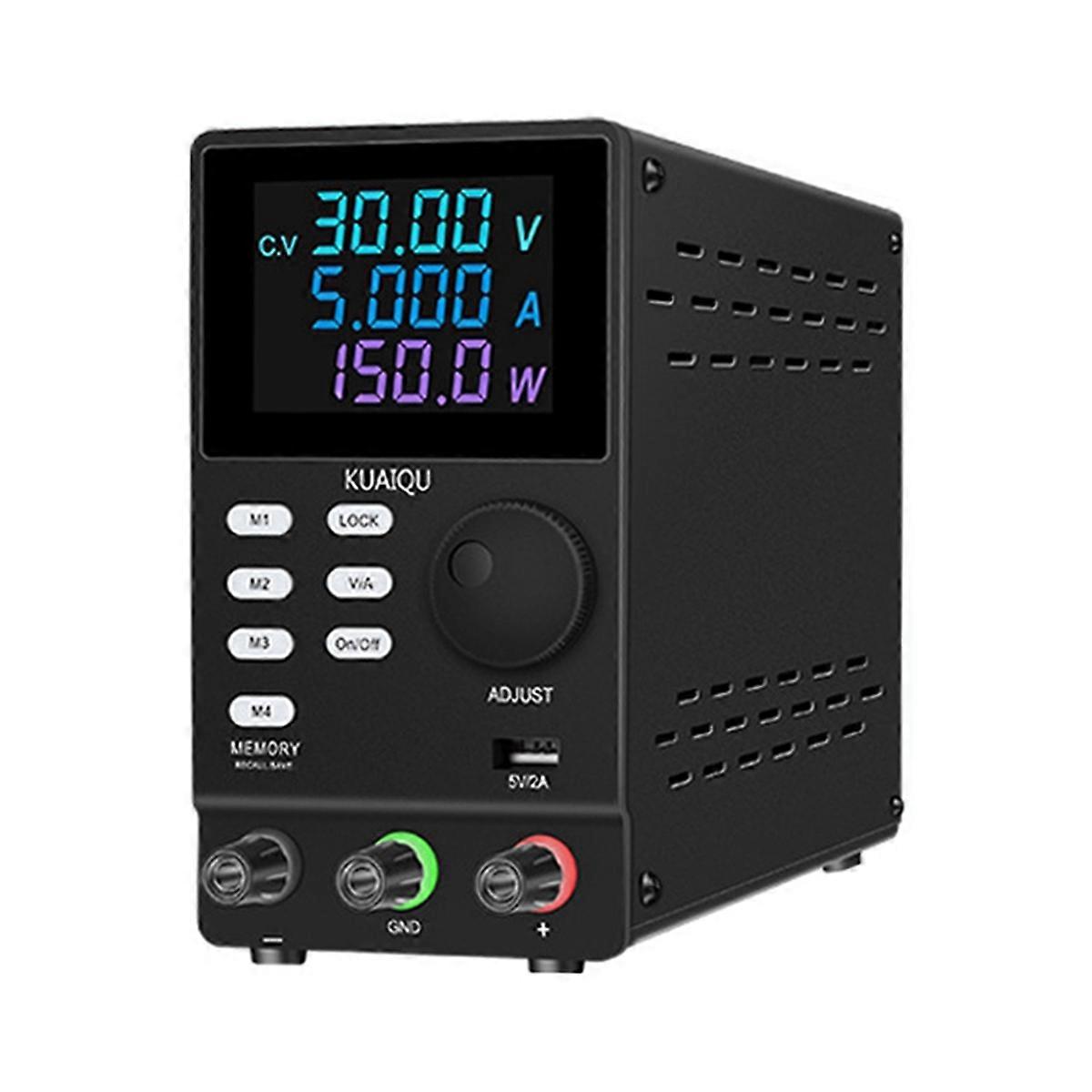 Adjustable Switching DC Power Supply 30V 5A Output Preset Current Interface 4-Memory OUTPUT LOCK L