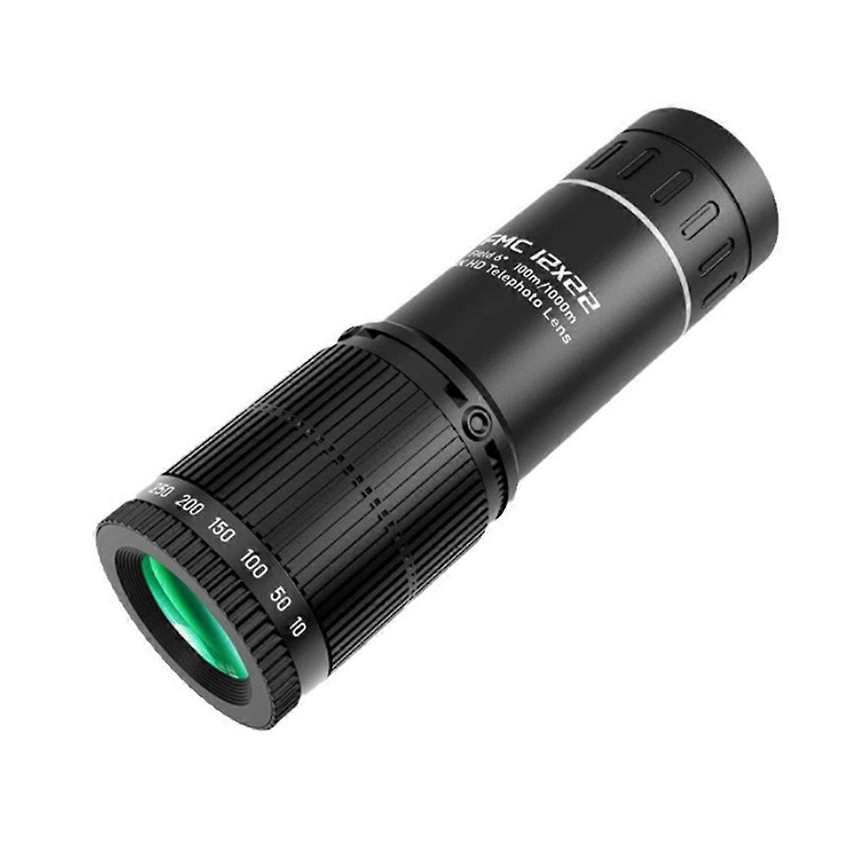 Mini télescope monoculaire portable d'extérieur 12x avec lignes de différenciation, longue-vue pour l'observation des oiseaux et la randonnée