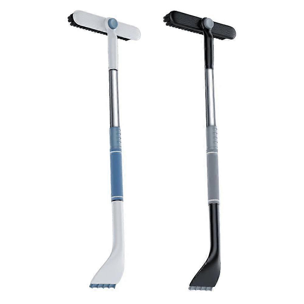 Snow Brush and Ice Scraper for Car Windshield Extendable Detachable Ice Scraper and Brush with Ergonomic Foam Grip for Cars, Trucks, SUVs, White and B