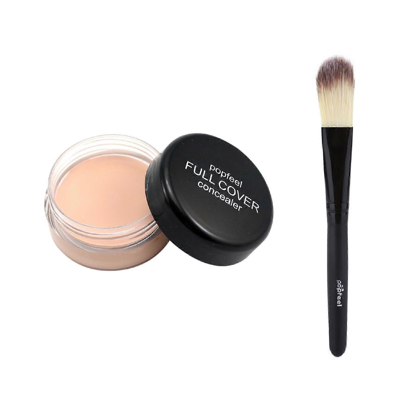 Conceale Dark Circles Isolation Concealer Cream 5 Colors With Foundation Brush PUW12939
