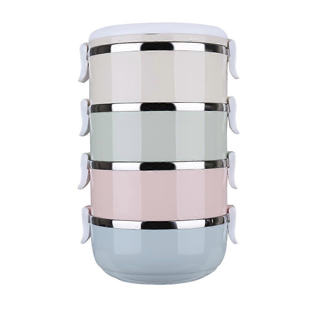 4-layer stainless steel travel lunch bowl set for students and office workers