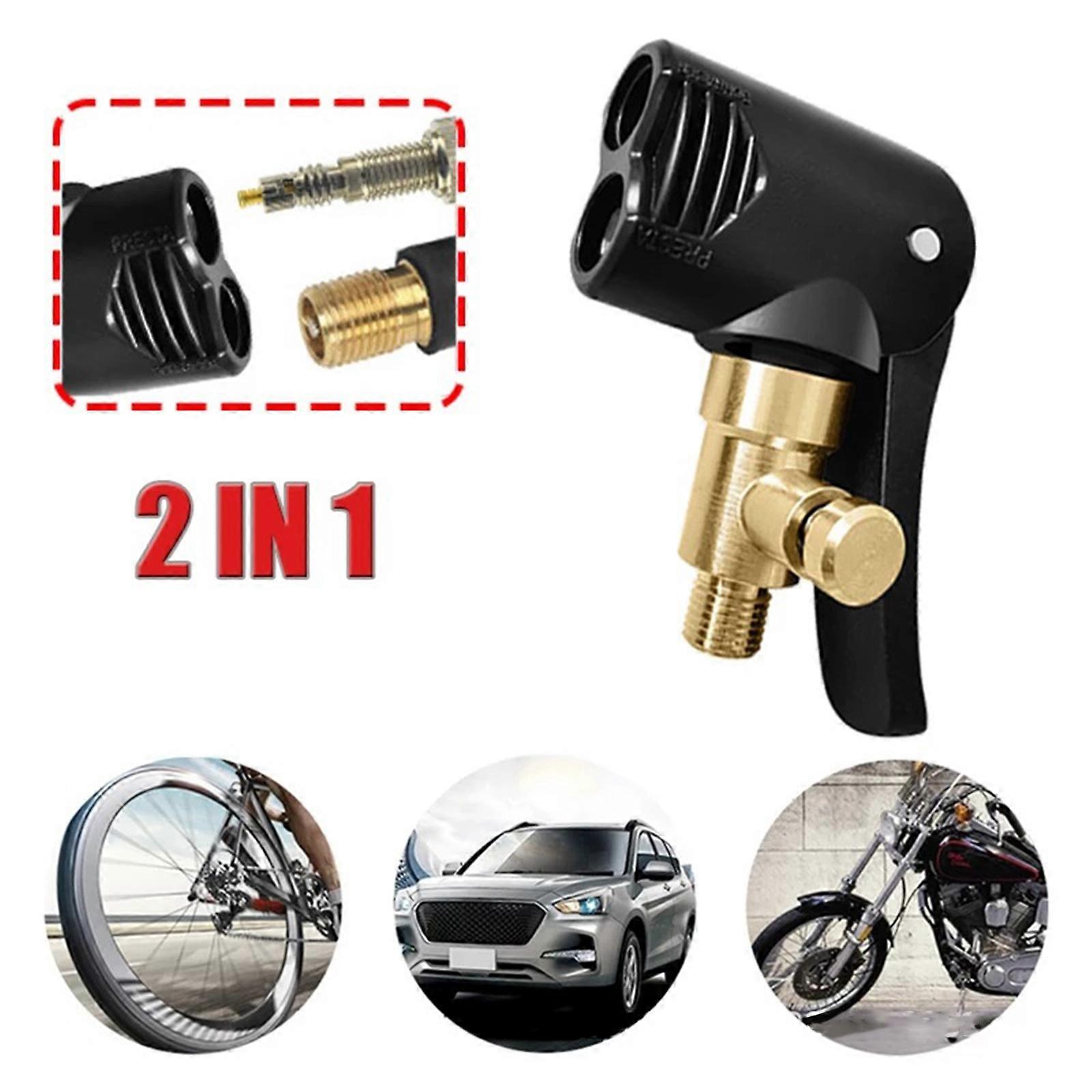 Innovative Air Chuck Adapter for Bicycles with Double Head Design Easy Air Release Quick Inflation In Outdoor Adventures