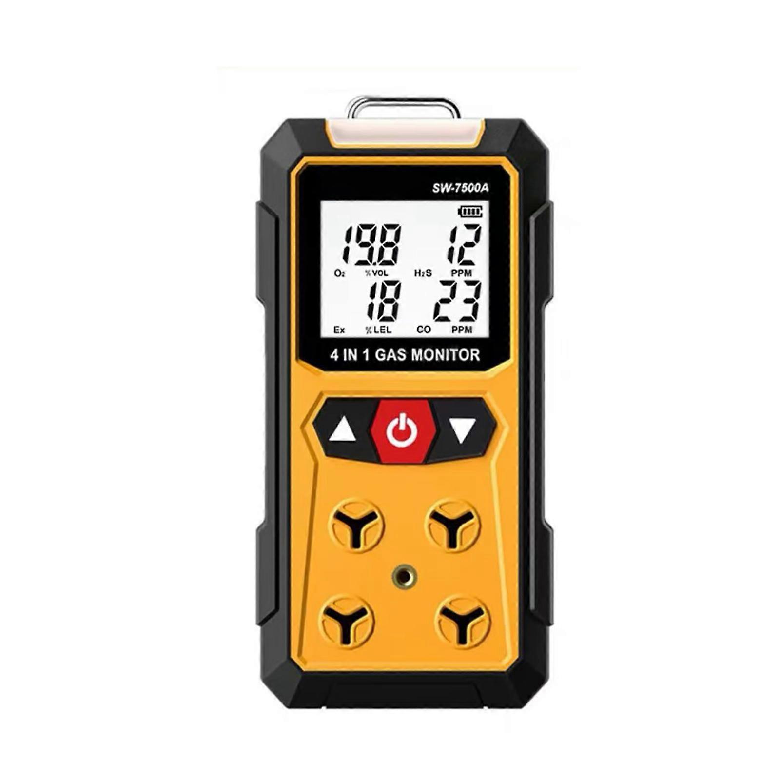 Gas Leak Detectors Device Portable 4 In 1 Gas Detectors Meter for Monitoring Oxygens CO H2S Combustible Gases Air Quality