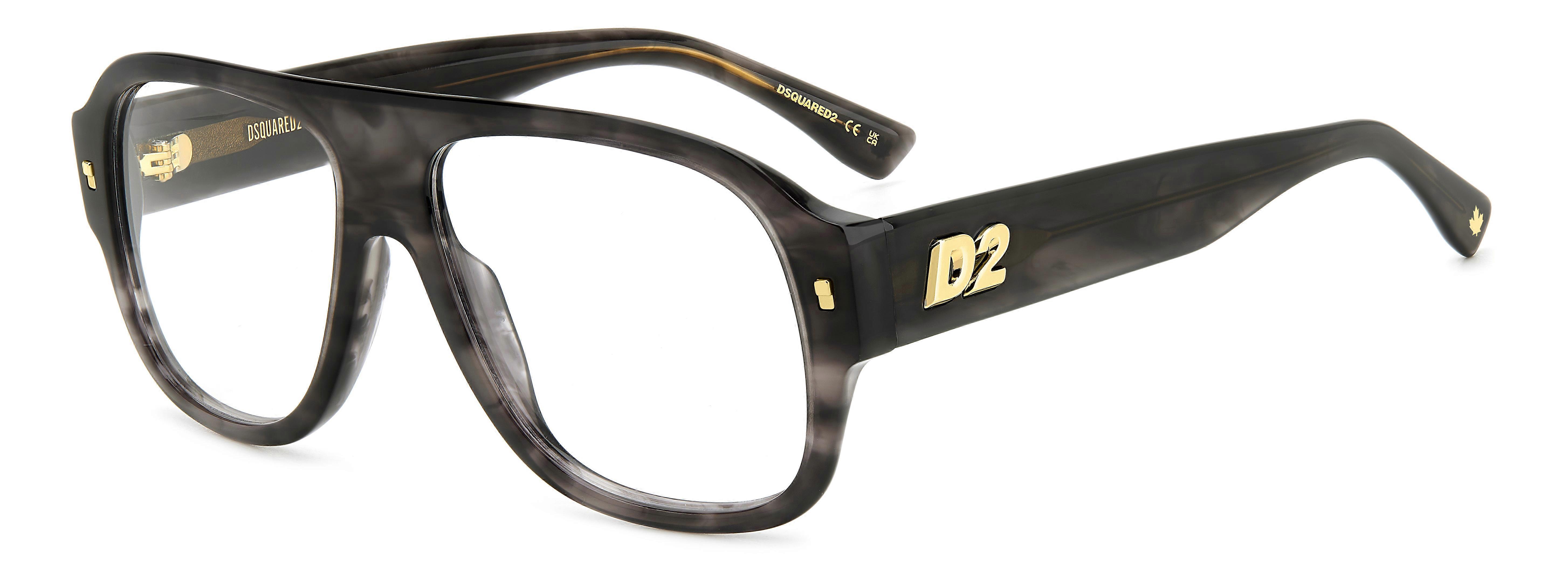 Eyewear Frames DSQUARED2 D2 0125 2W8 GREY HORN 56/15/145 MAN