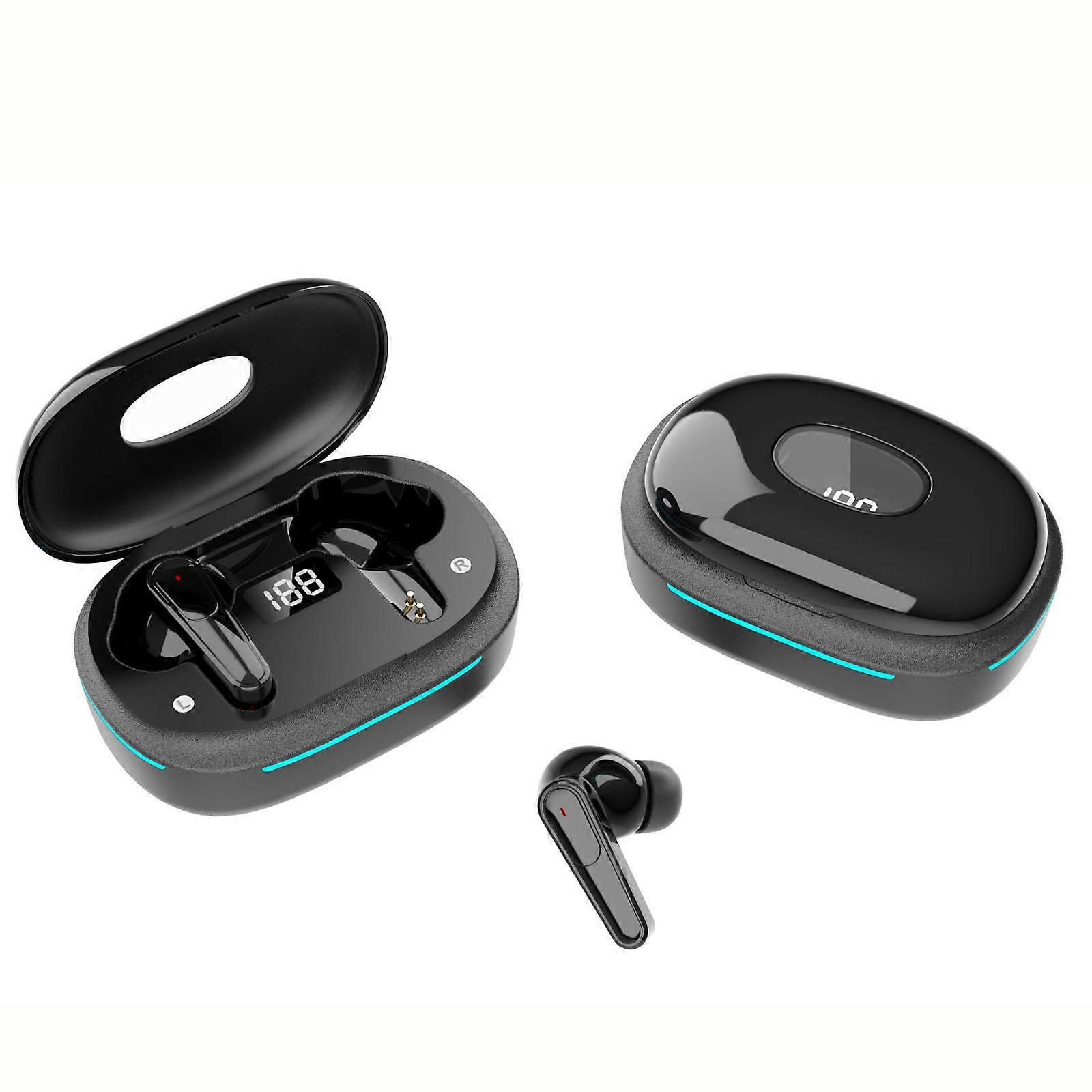 Wireless Bluetooth Headset 5.4 In Ear LED Display Power Cool Headphones Built In Microphone Immersive Sound Headset With Charging Case PUW0855