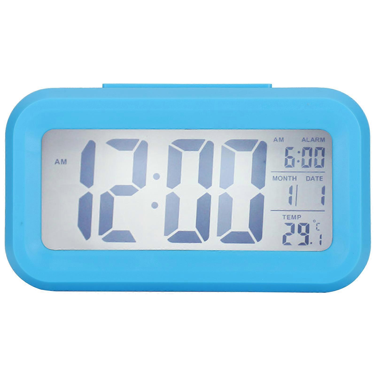 LCD Electronic Clock Large Screen Mute Smart Time Temperature Display Alarm Clock GHY‑501