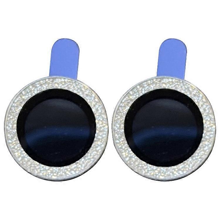 Compatible For iPhone 13 6.1 inch / 13 mini 2Pcs / Set Glitter Ring Design Anti-scratch Tempered Glass Camera Lens Protector Guar