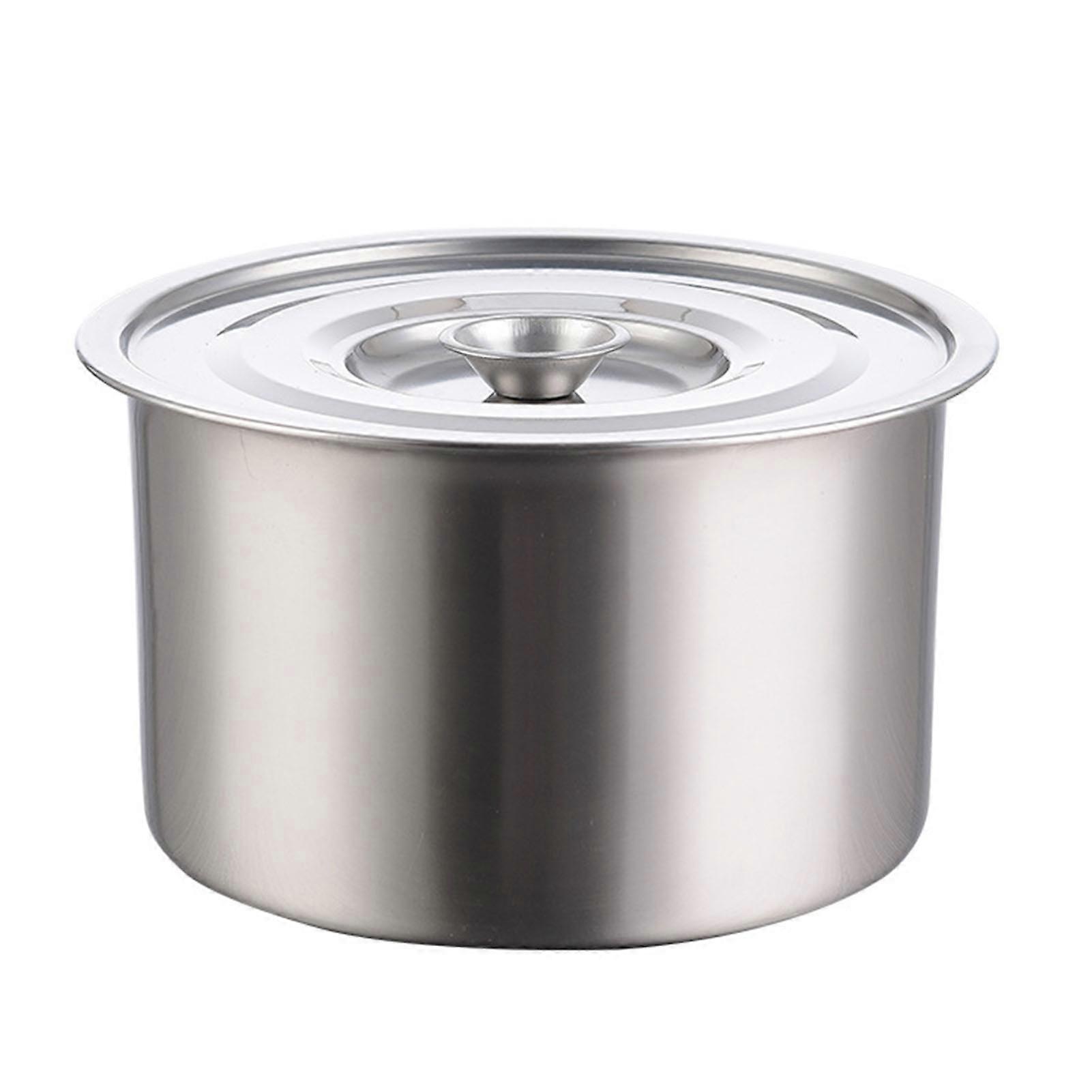 Stainless Steel Pot, Easy to Clean, High Temperature Resistant, Multifunctional, with Lid, Soup Pot for Seasoning Eggs, 14cm