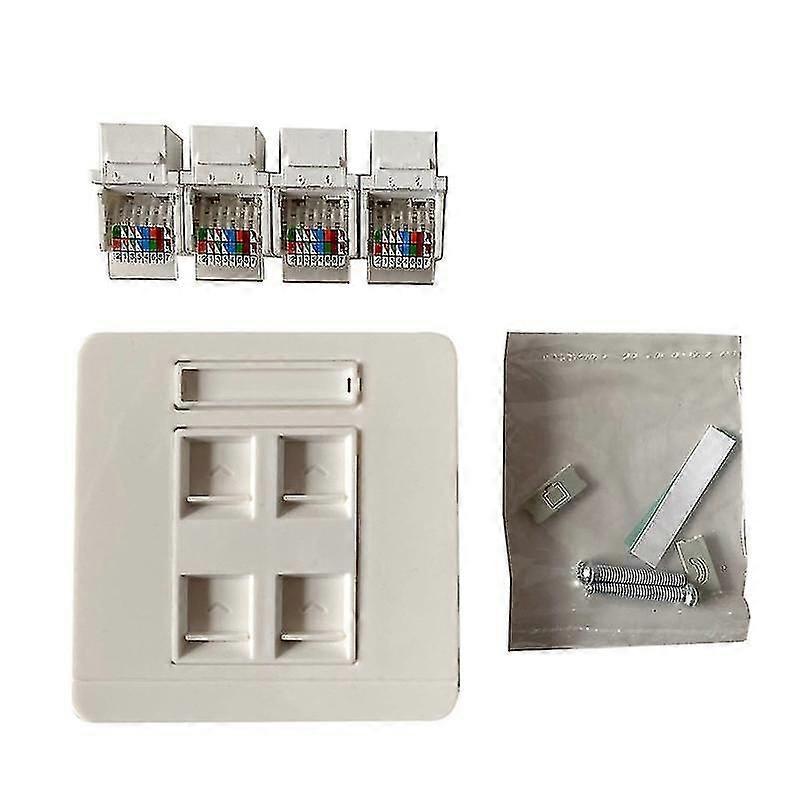 86 Type Computer Socket Panel Cat5e Network Module Rj45 Cable Interface Outlet