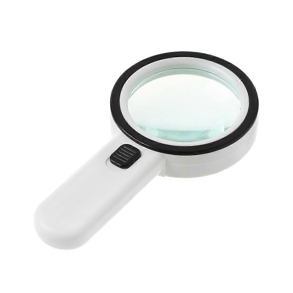 Magnifying Glass with Light 30X Handheld Large Magnifying Glass 12 LED Illuminated Lighted Magnifier for Seniors Reading Black Switch