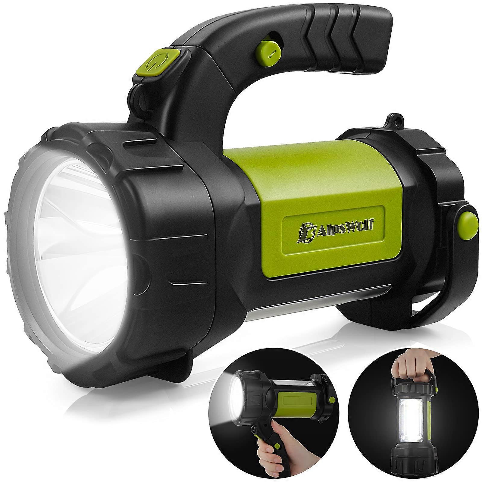 Rechargeable Camping Lantern 800LM LED Flashlight Spotlight for 3600 Emergency Capacity Battery Powered Bright Outdoor Hiking