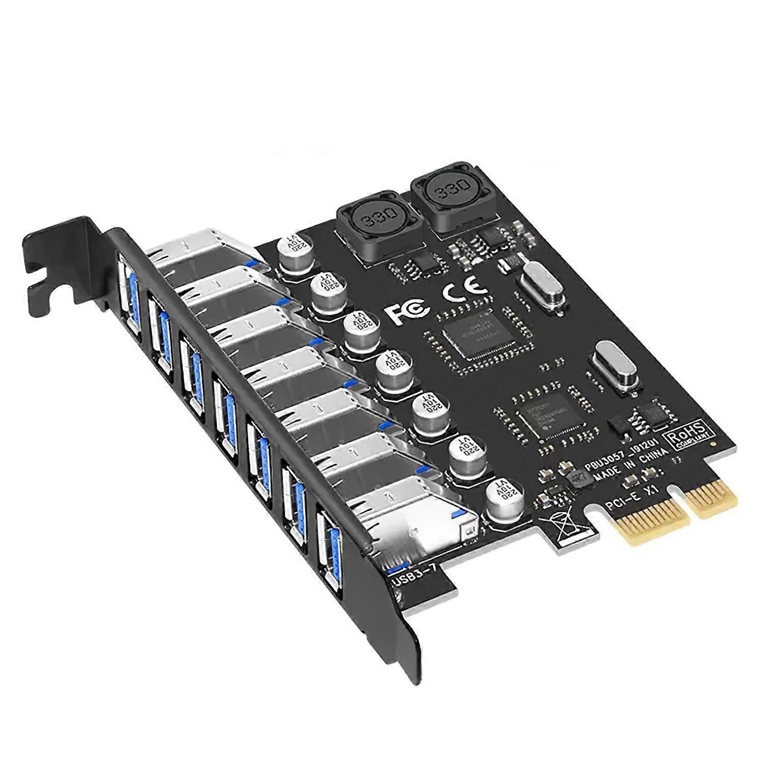 USB Expansion Card for Desktop PC with Linux/WindowsXP/7/8/8.1/10 Compatibility