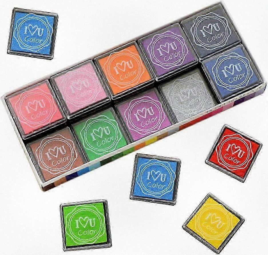 Non-Toxic Finger Ink Pad Set for DIY Crafts, Stamping, Cards, and Paper Projects