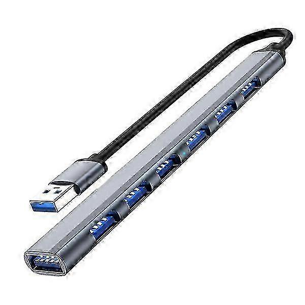 USB3.0 to USB2.0/3.0 USB HUB 7ポート、シルバーグレー