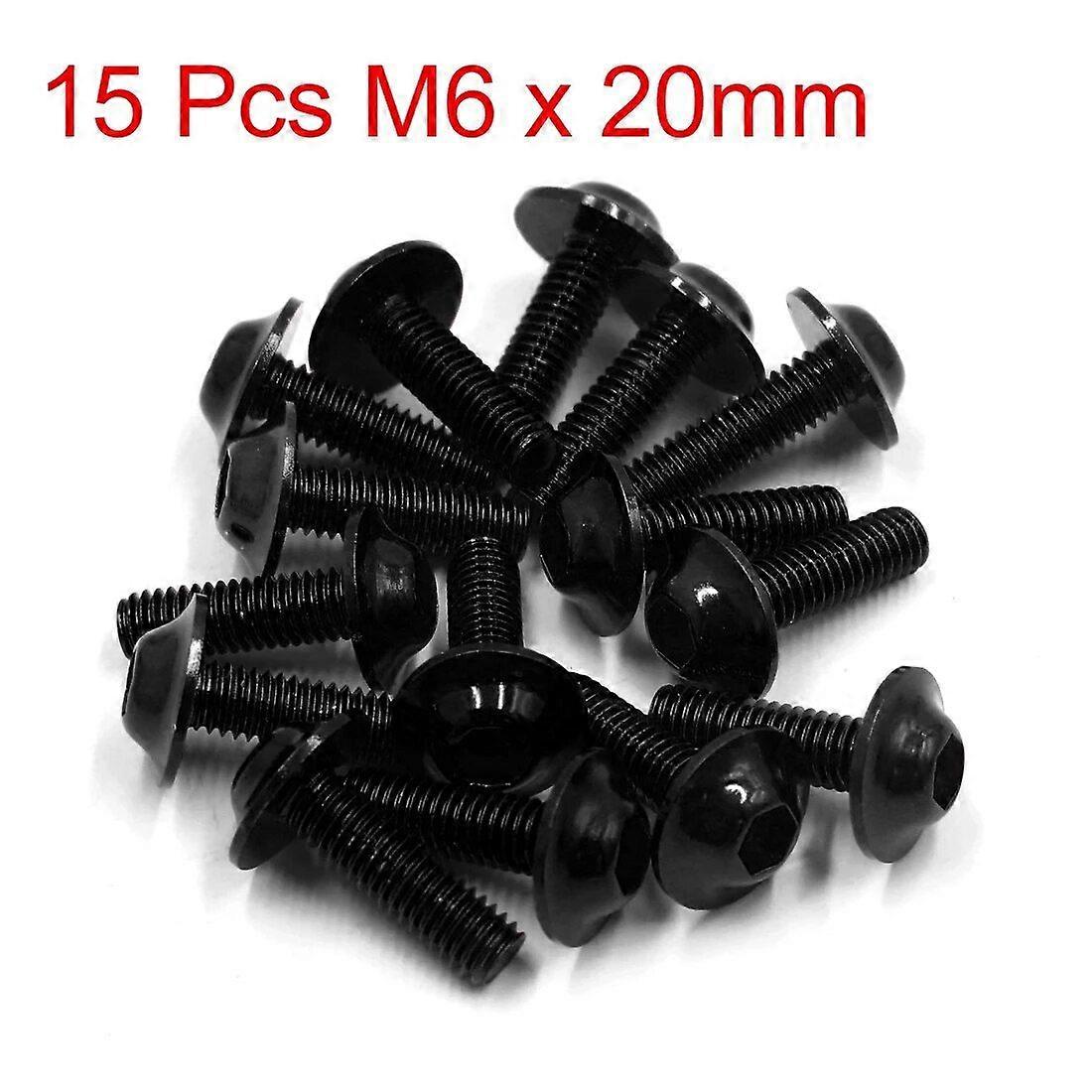 M6x20mm narancssárga hatlapú rendszámtáblák Csavarcsavarok csavaros anya 6/8/15/20db univerzális motorkerékpár robogókhoz