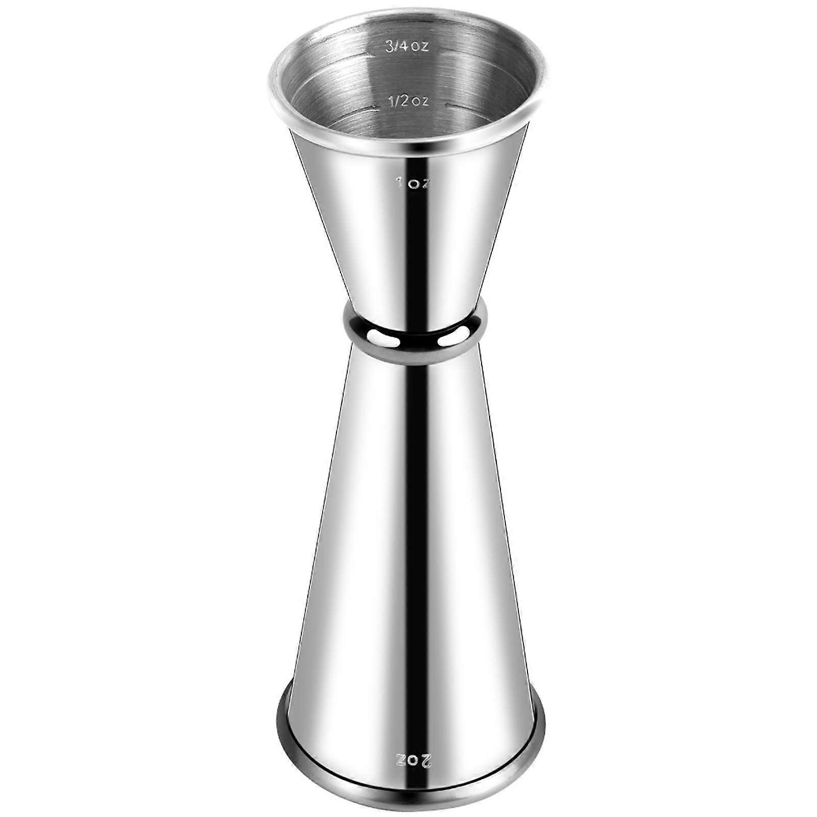 Jigger for Bartending, Double Cocktail Jigger Premium 304 Stainless Steel Jigger 2 OZ 1 OZ with Measurements Inside