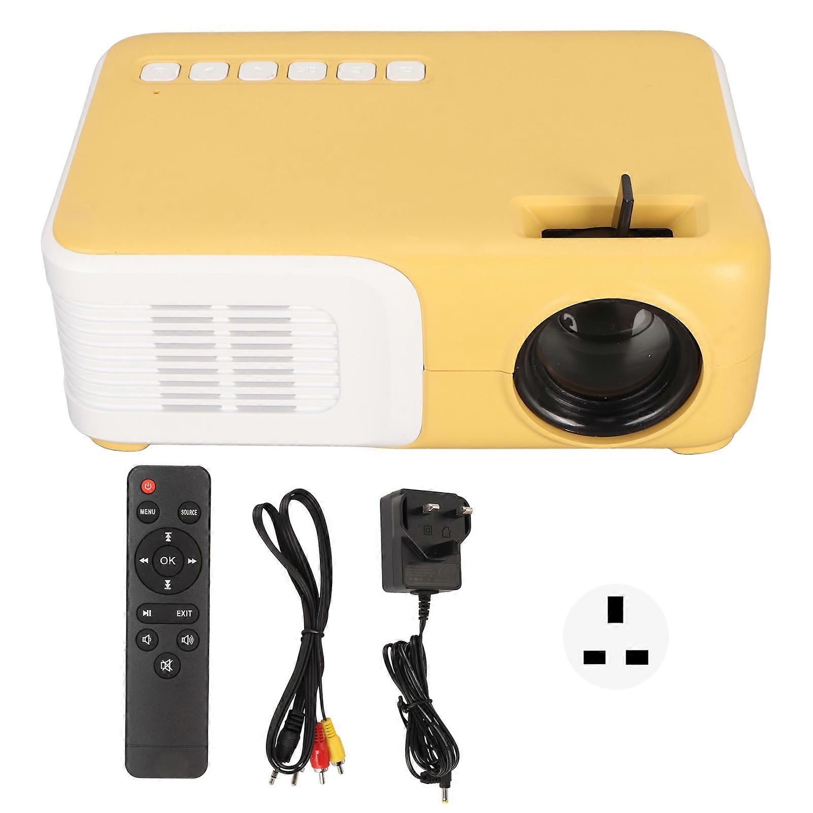 Portable Mini LED Projector 1080P, 16:9, WiFi, Eye Protection, HDR, UK Plug, 30 ANSI Lum